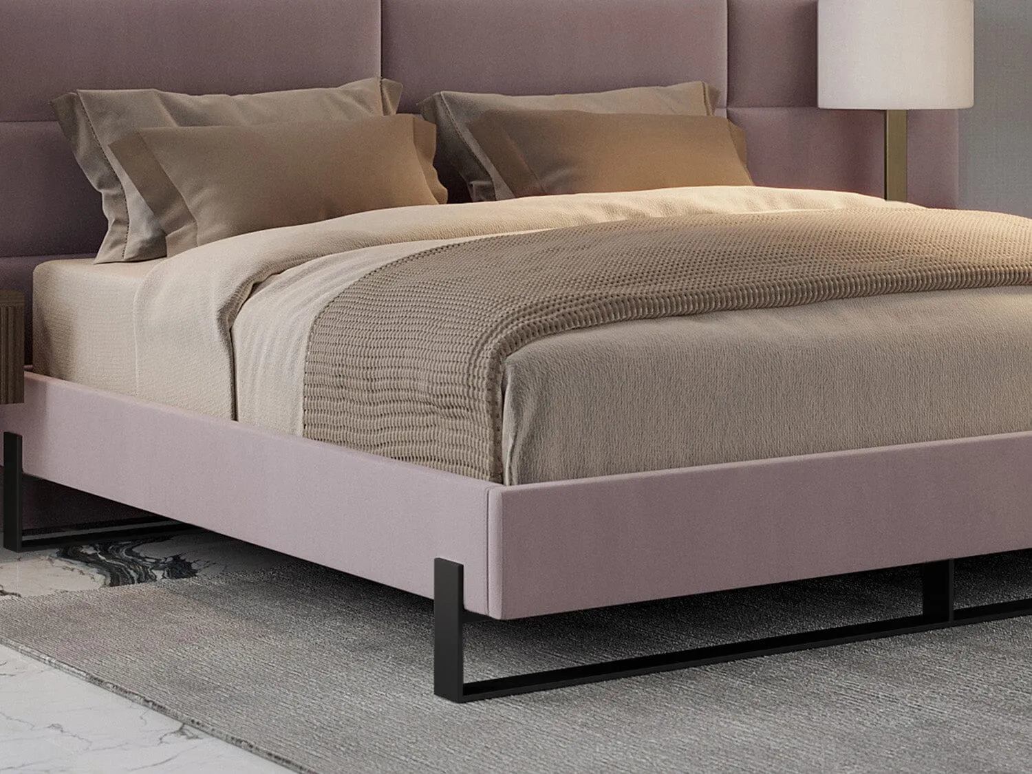 Vant Elevated Platform Bed Matte Black - California King Size