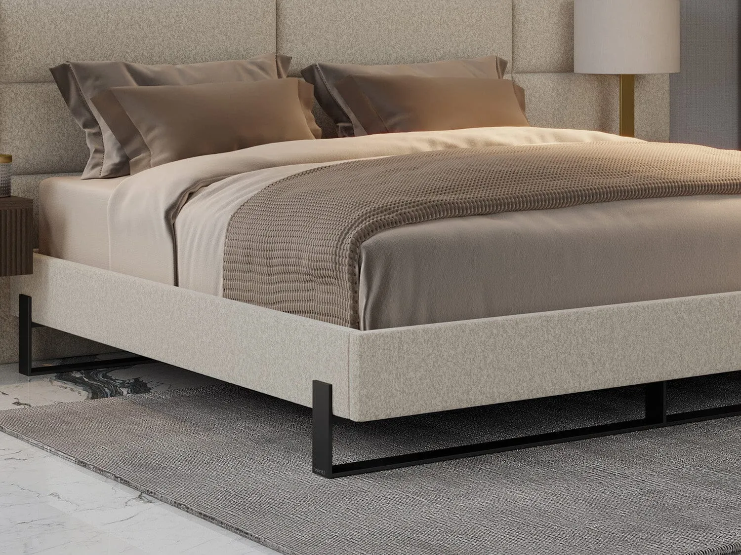 Vant Elevated Platform Bed Matte Black - California King Size