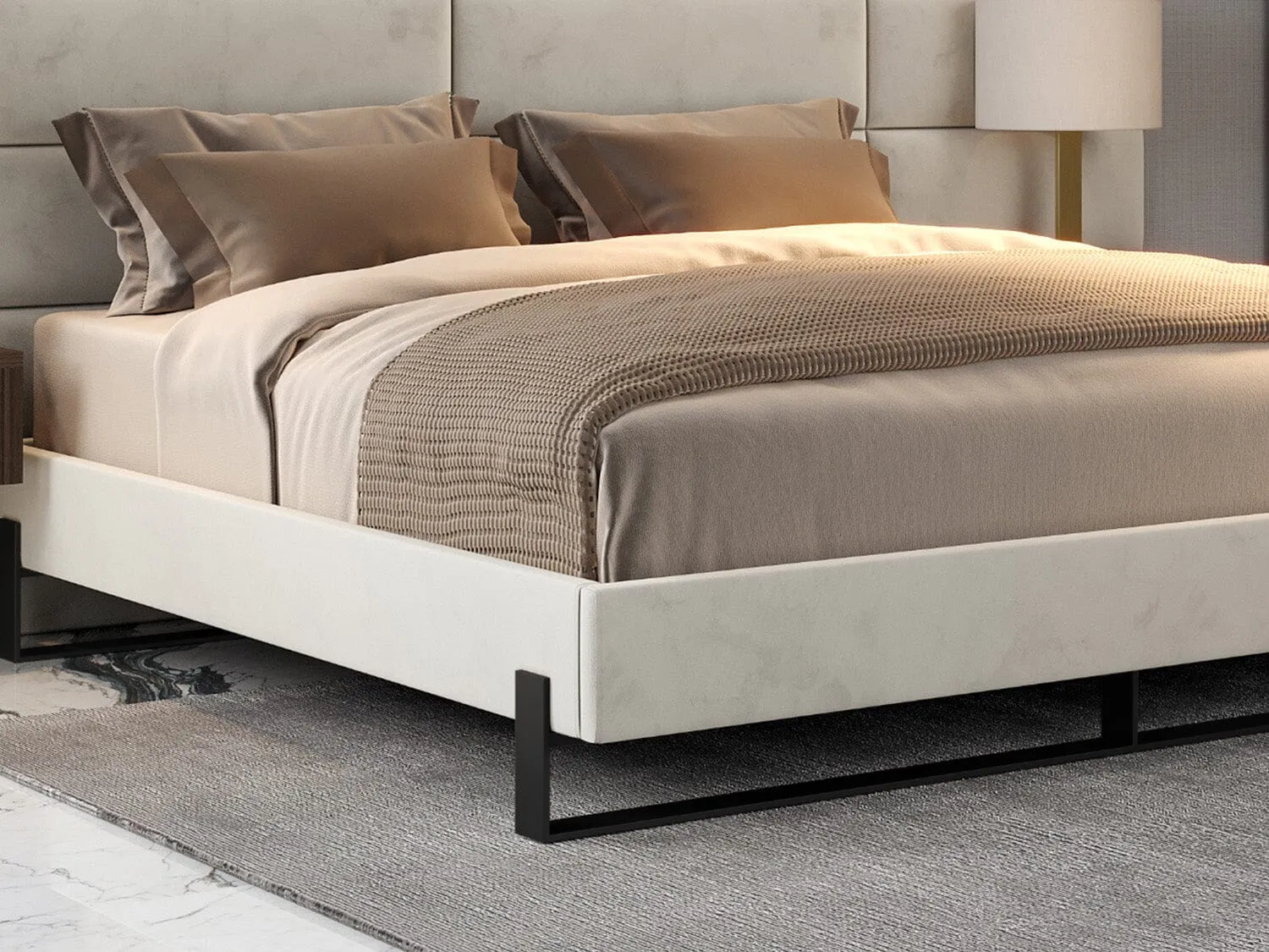 Vant Elevated Platform Bed Matte Black - California King Size