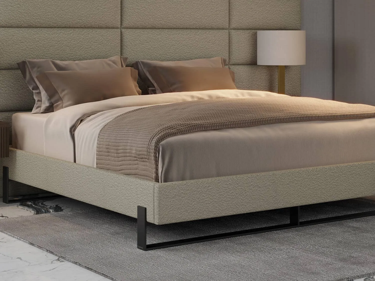 Vant Elevated Platform Bed Matte Black - California King Size