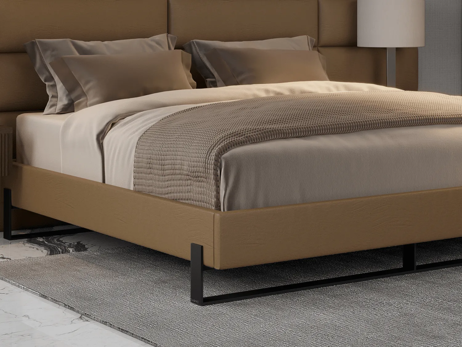 Vant Elevated Platform Bed Matte Black - California King Size