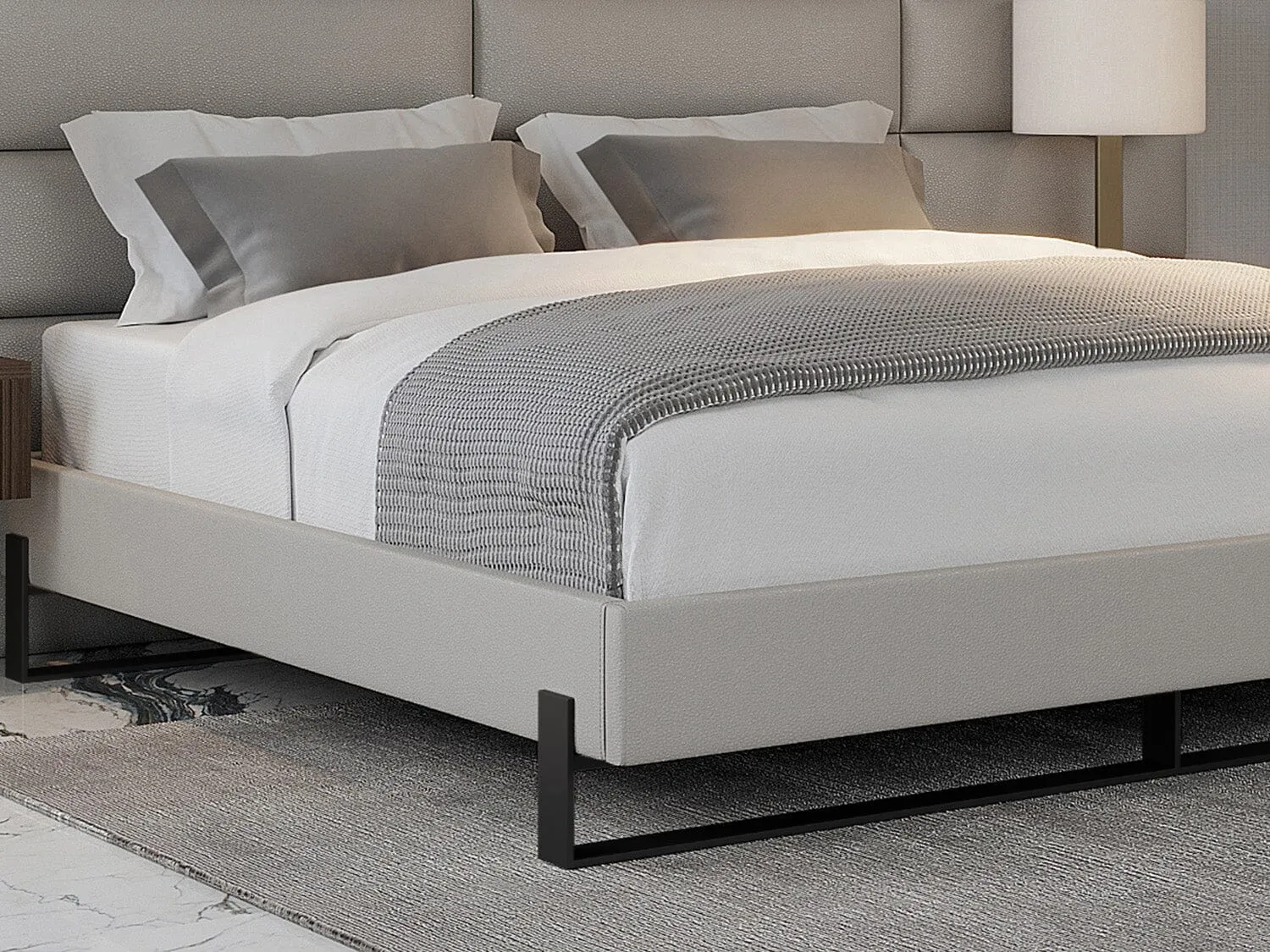 Vant Elevated Platform Bed Matte Black - California King Size