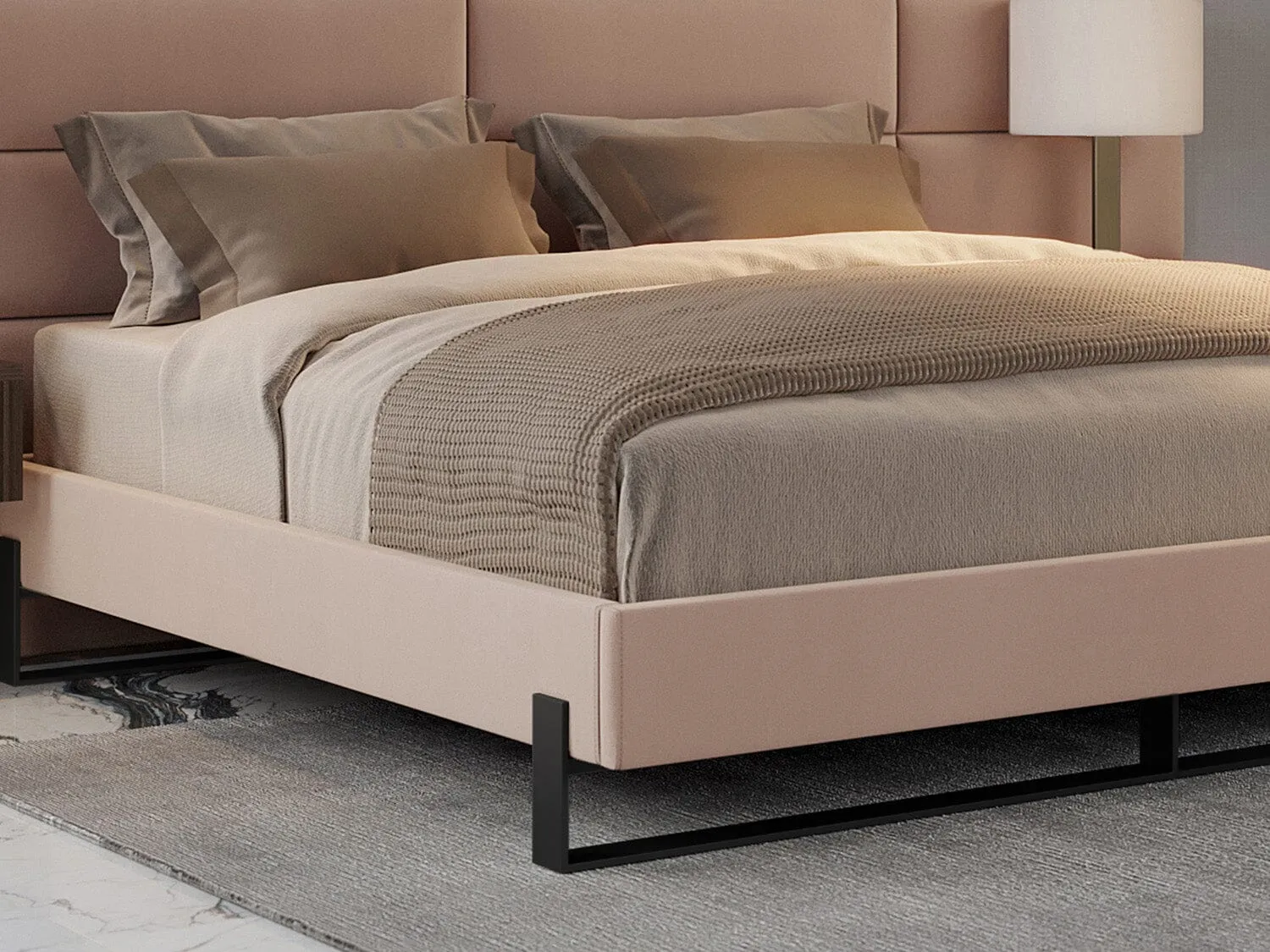 Vant Elevated Platform Bed Matte Black - California King Size