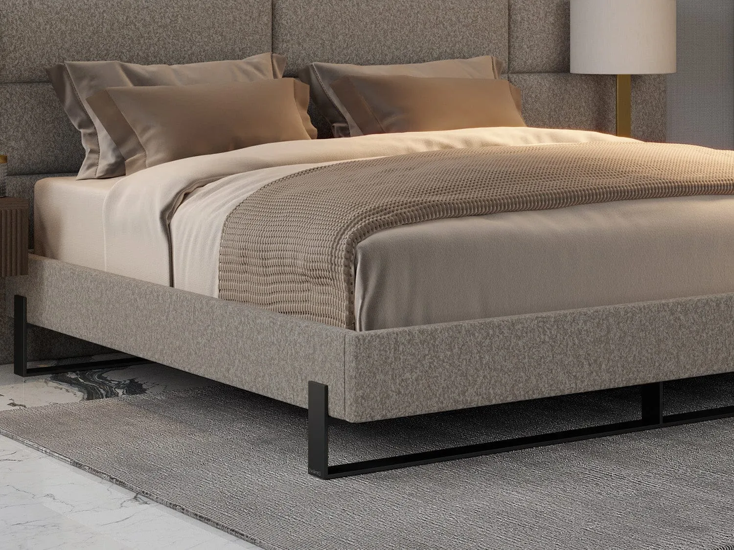 Vant Elevated Platform Bed Matte Black -Full Size