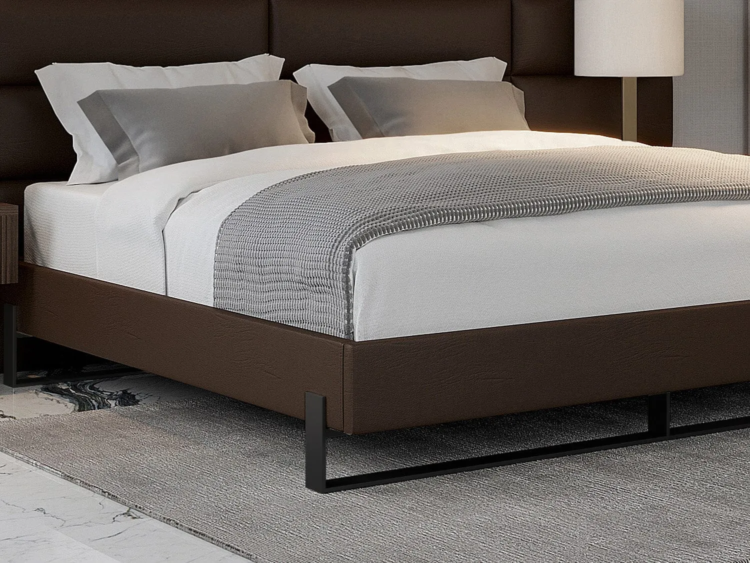 Vant Elevated Platform Bed Matte Black -Twin Size