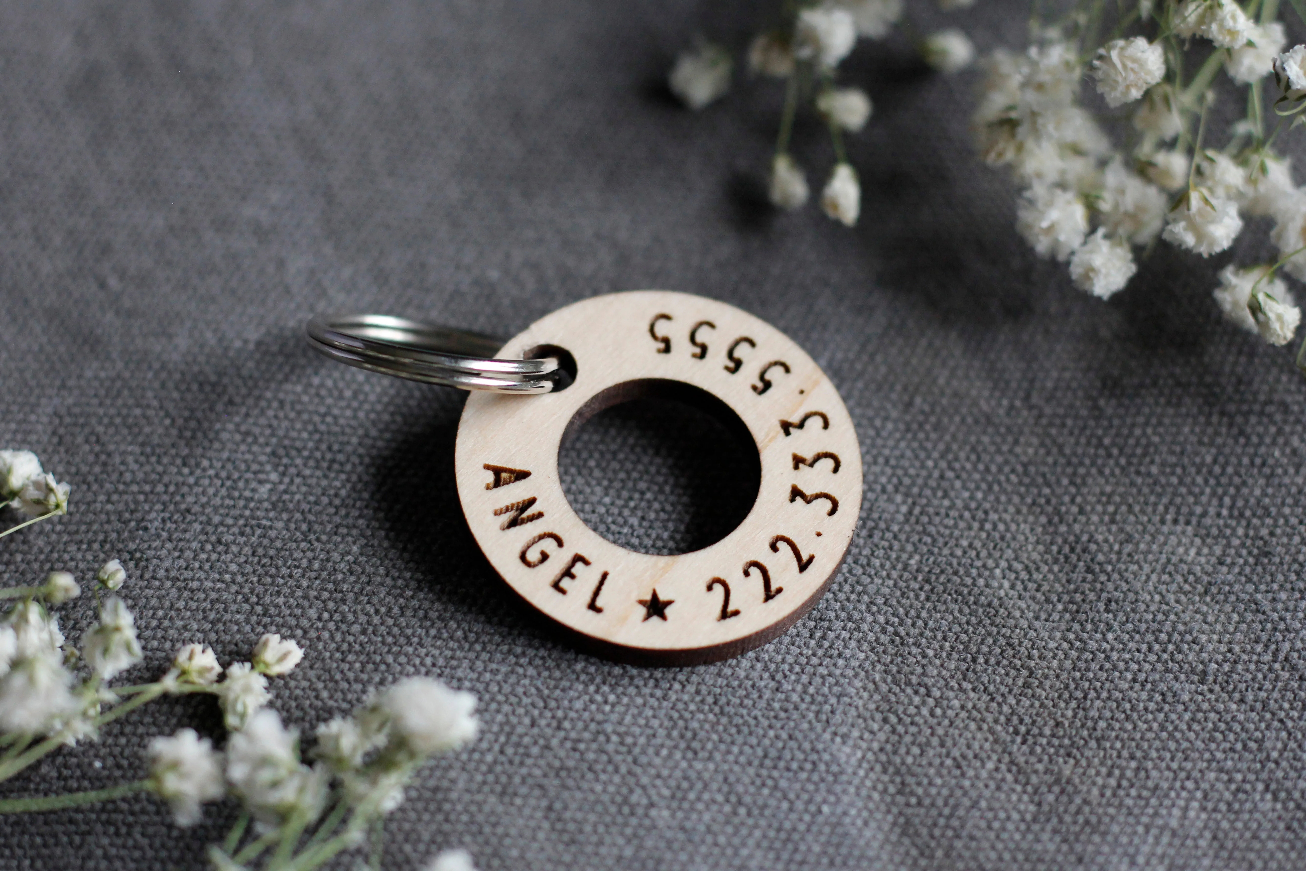 Washer Wooden Pet ID Tag