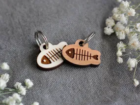 Wooden Fish Cat ID Tag