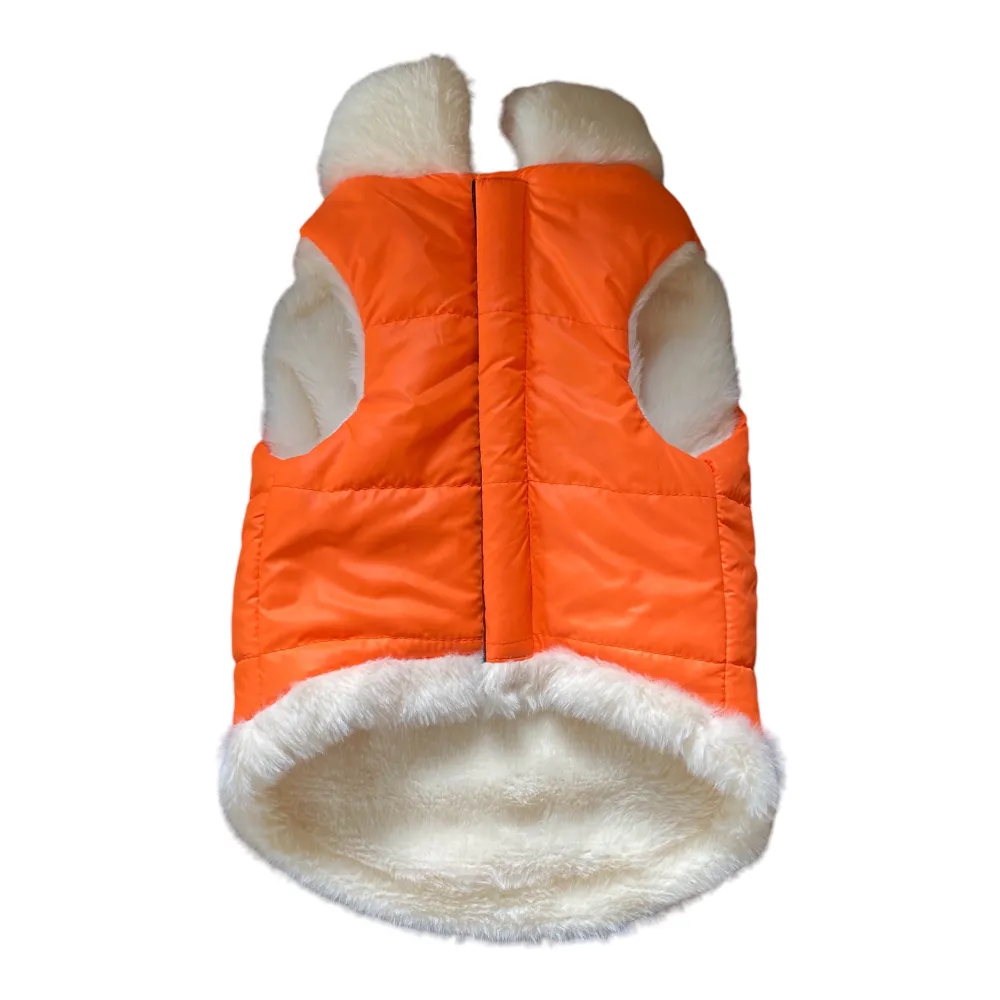 Woofiezz Warm & Comfortable Stylish Jackets for Dogs and Cats (Orange)